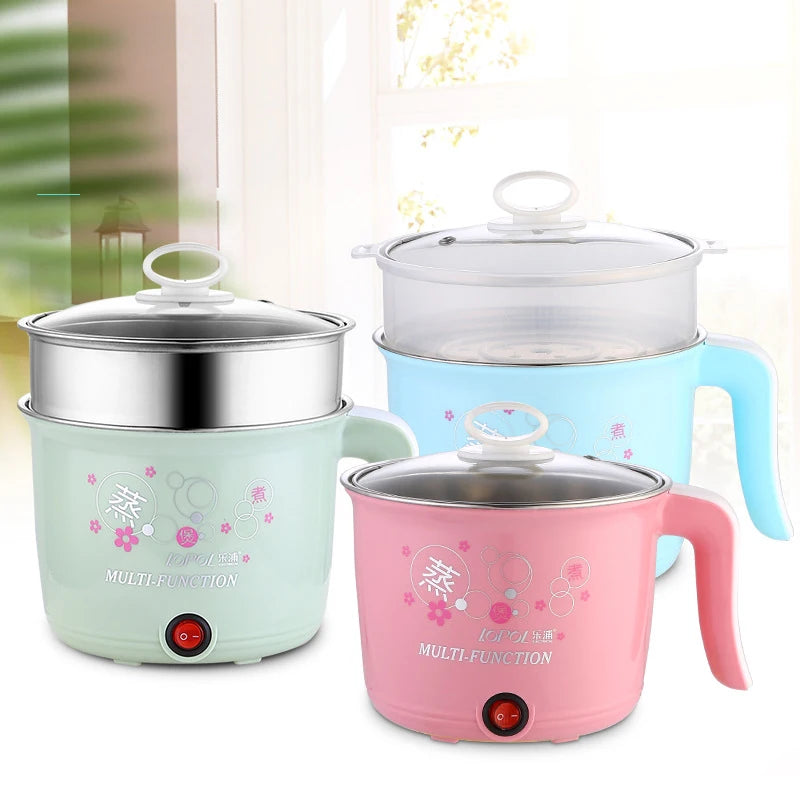 Mini Electric Hot Pot - Multifunction Cooker for 1-2 People Ramen Rice 220V - ZOOMNSTORE