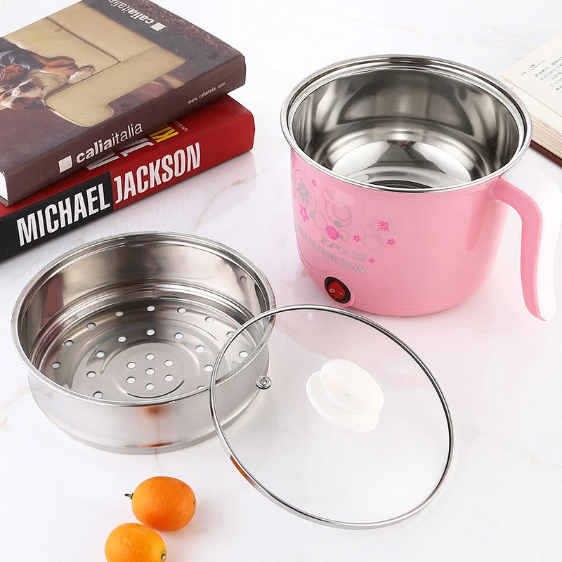 Mini Electric Hot Pot - Multifunction Cooker for 1-2 People Ramen Rice 220V - ZOOMNSTORE