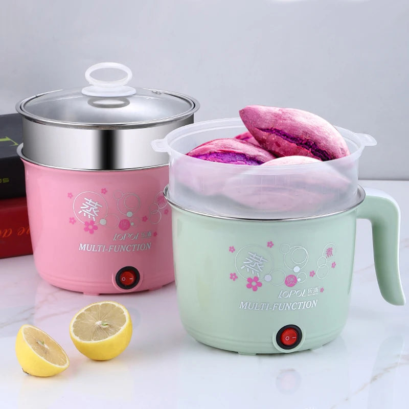 Mini Electric Hot Pot - Multifunction Cooker for 1-2 People Ramen Rice 220V - ZOOMNSTORE