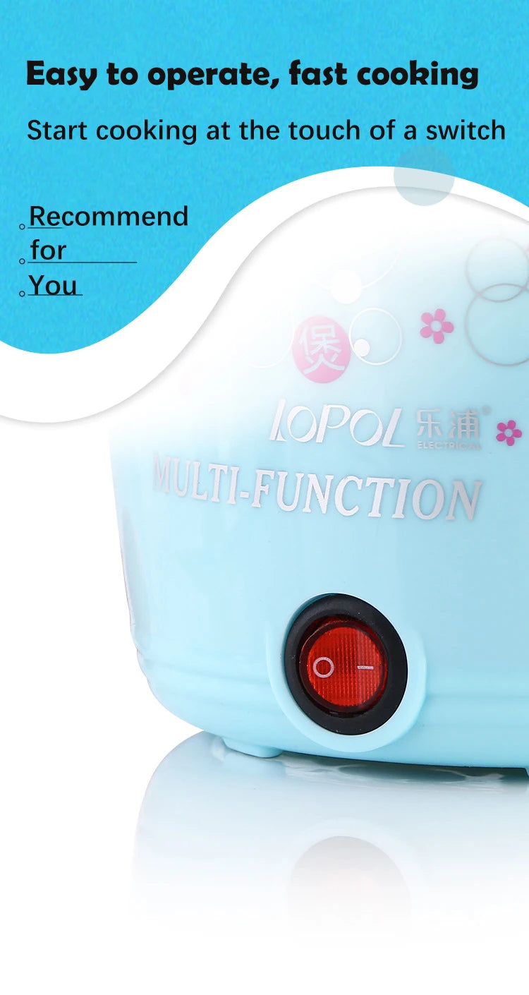 Mini Electric Hot Pot - Multifunction Cooker for 1-2 People Ramen Rice 220V - ZOOMNSTORE
