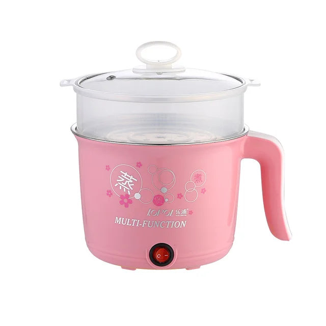 Mini Electric Hot Pot - Multifunction Cooker for 1-2 People Ramen Rice 220V - ZOOMNSTORE