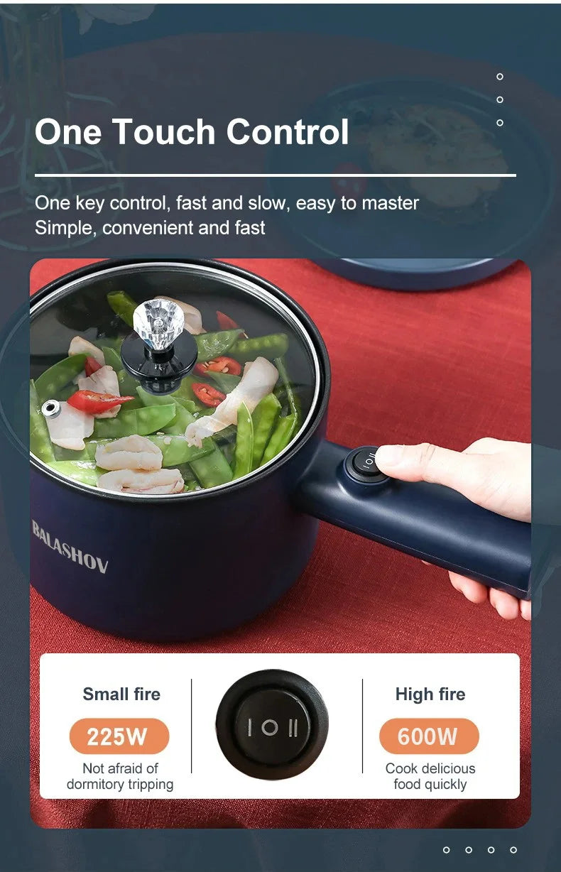 Mini Electric Multi-Function Cooker - Non-Stick Hot Pot Noodle Maker - ZOOMNSTORE