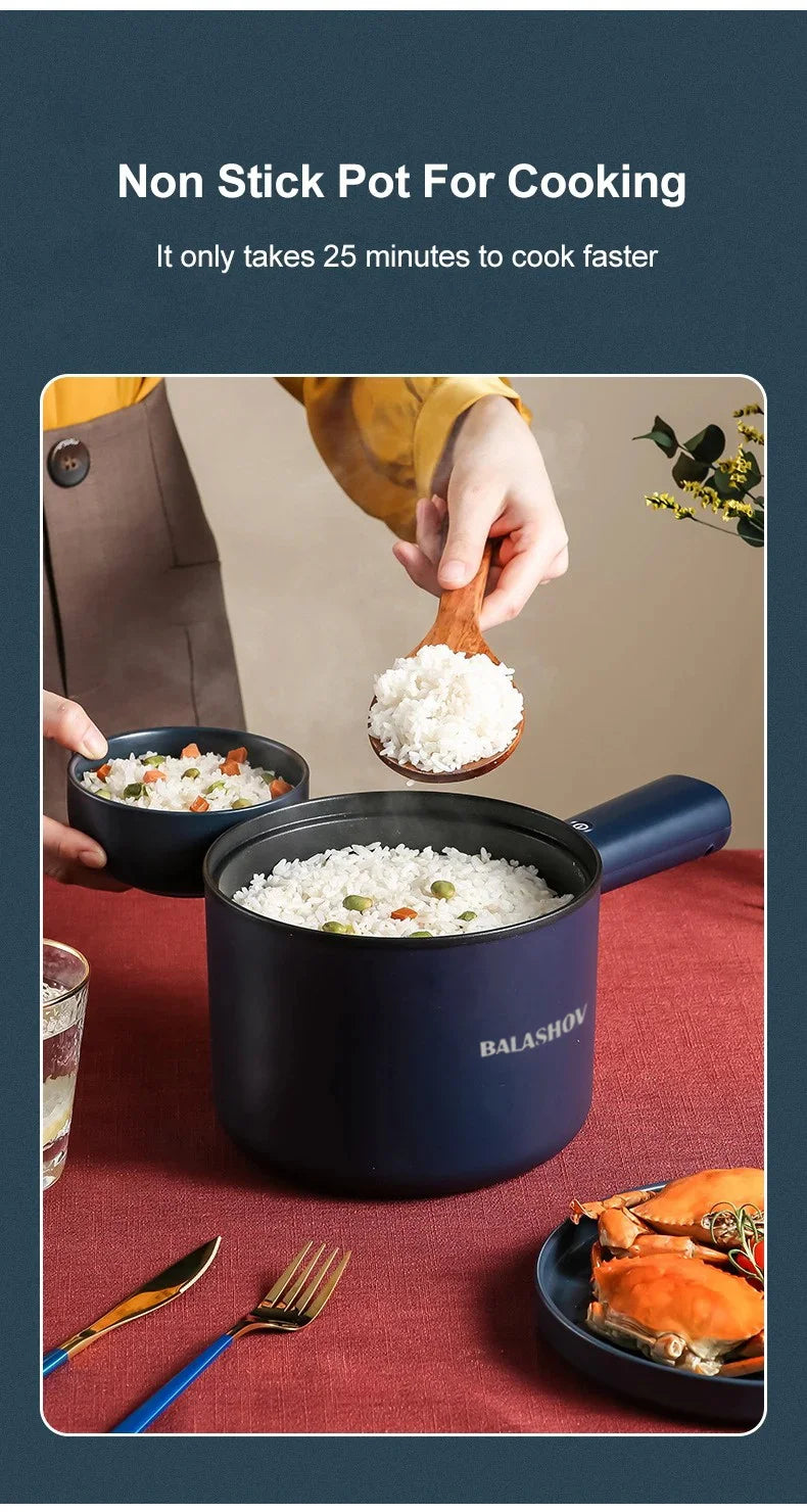 Mini Electric Multi-Function Cooker - Non-Stick Hot Pot Noodle Maker - ZOOMNSTORE