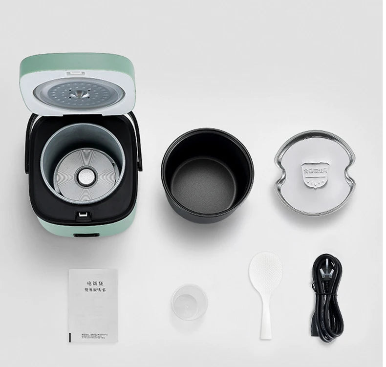 Mini Electric Rice Cooker 12L - Automatic Steamer for 1-2 People - ZOOMNSTORE