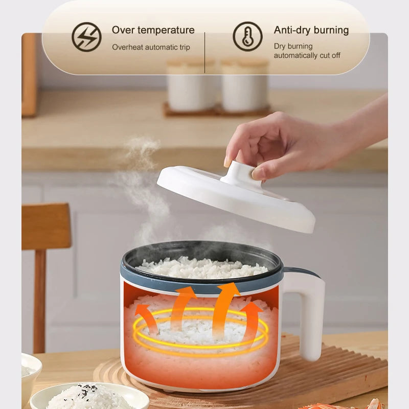 Mini Electric Rice Cooker - Intelligent Multi-Cooker for 1-2 People - ZOOMNSTORE