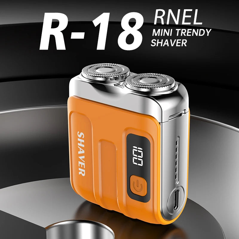 Mini Electric Shaver - Rechargeable Dual Blade Beard Trimmer with Digital Display - ZOOMNSTORE