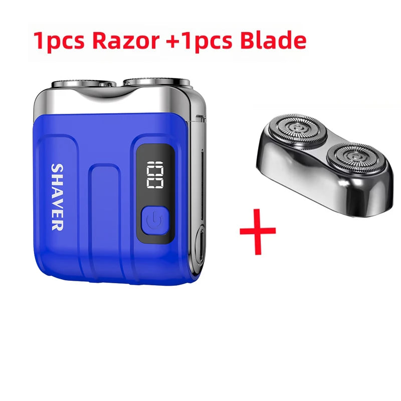 Mini Electric Shaver - Rechargeable Dual Blade Beard Trimmer with Digital Display - ZOOMNSTORE