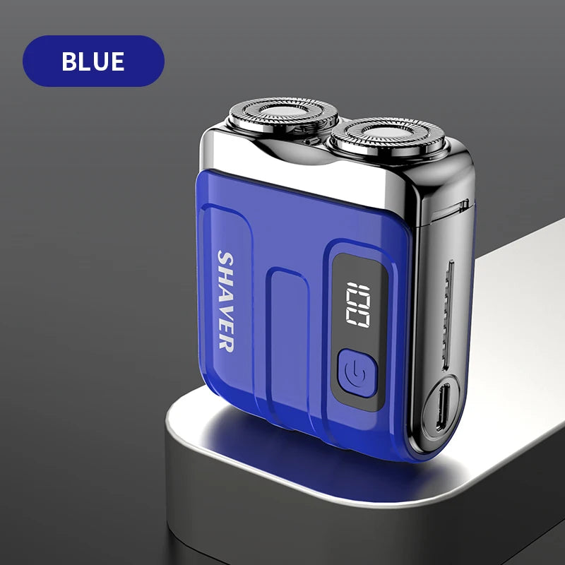 Mini Electric Shaver - Rechargeable Dual Blade Beard Trimmer with Digital Display - ZOOMNSTORE