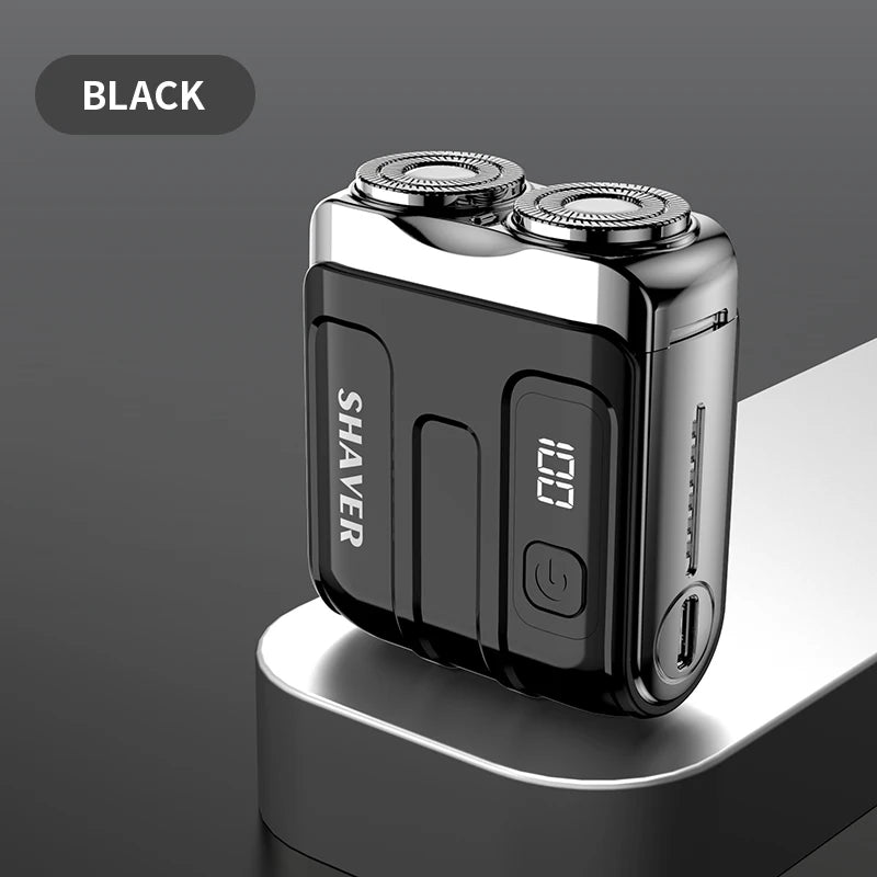 Mini Electric Shaver - Rechargeable Dual Blade Beard Trimmer with Digital Display - ZOOMNSTORE