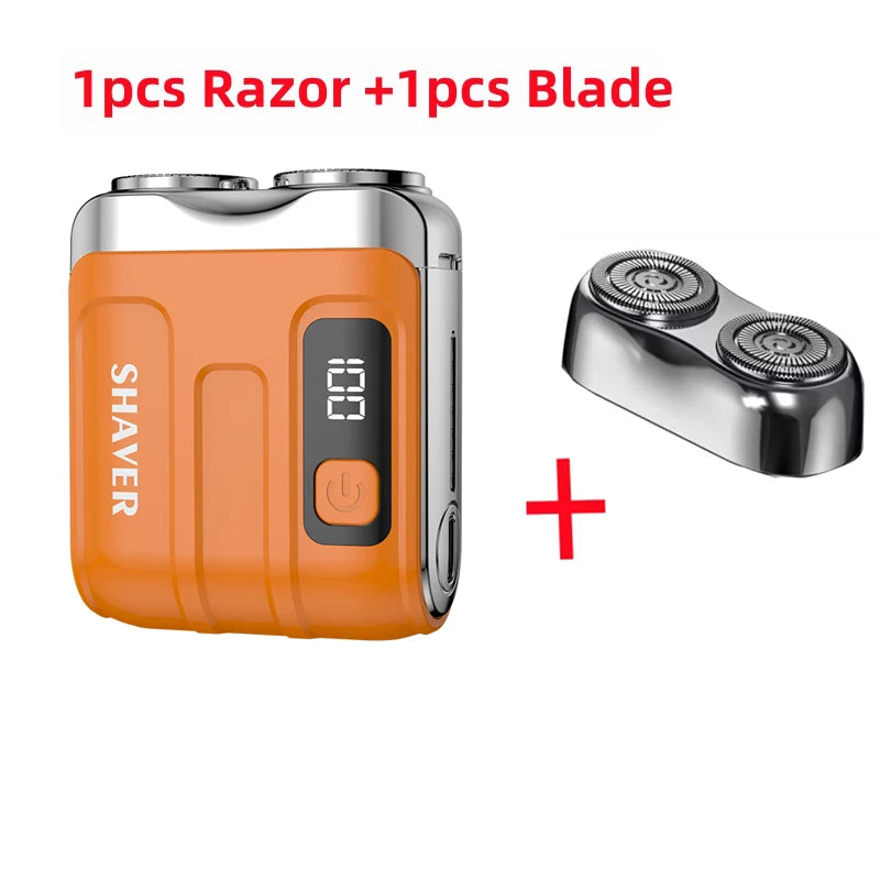 Mini Electric Shaver - Rechargeable Dual Blade Beard Trimmer with Digital Display - ZOOMNSTORE