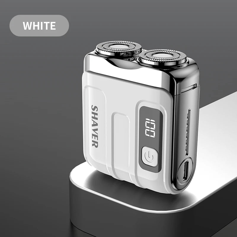 Mini Electric Shaver - Rechargeable Dual Blade Beard Trimmer with Digital Display - ZOOMNSTORE