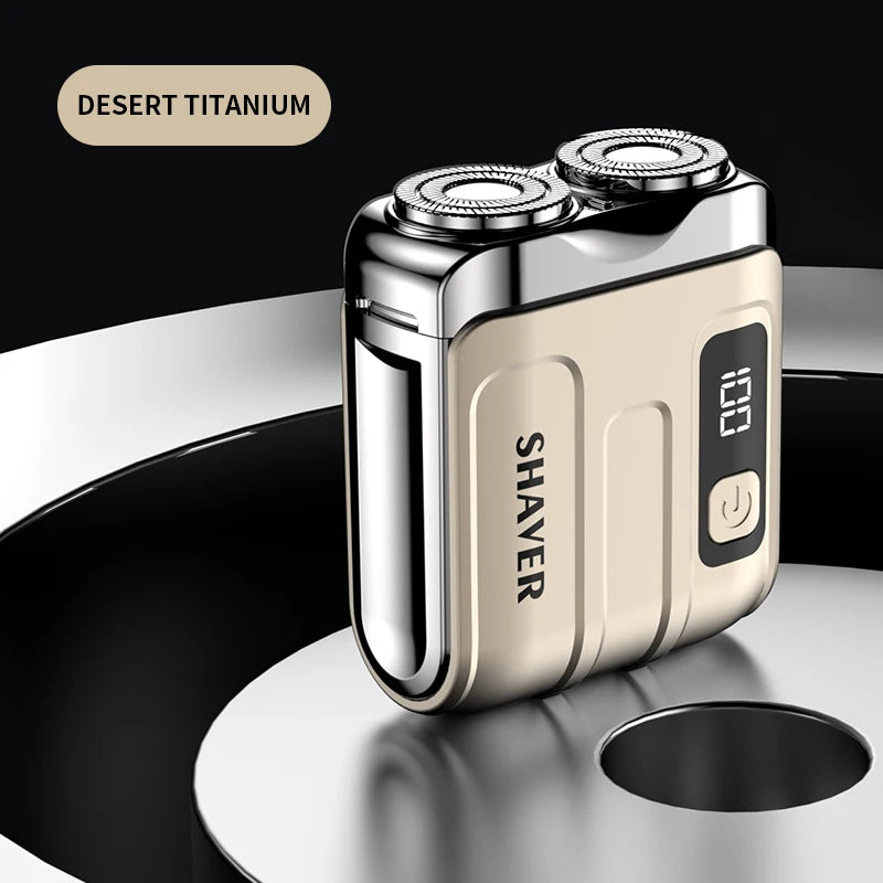 Mini Electric Shaver - Rechargeable Dual Blade Beard Trimmer with Digital Display - ZOOMNSTORE