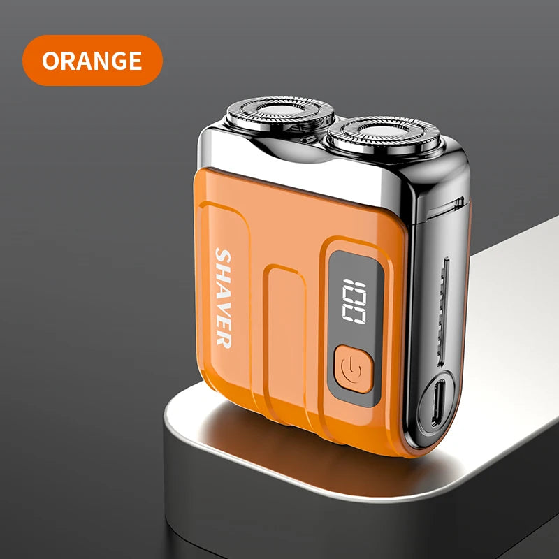Mini Electric Shaver - Rechargeable Dual Blade Beard Trimmer with Digital Display - ZOOMNSTORE