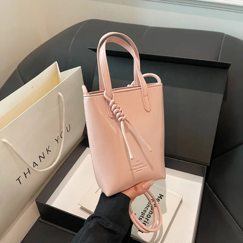Mini PU Leather Crossbody Bag - Womens Korean Fashion Shoulder Handbag - ZOOMNSTORE