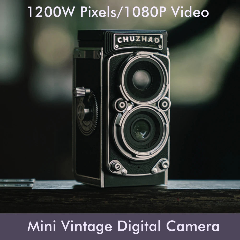 Mini Retro Digital Camera - 12MP Photos 1080p Video Compact Vintage Design - ZOOMNSTORE