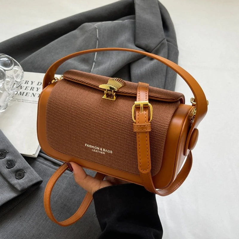 Mini Square Crossbody Bag - Luxury Designer Handbag Box Shape Satchel - ZOOMNSTORE