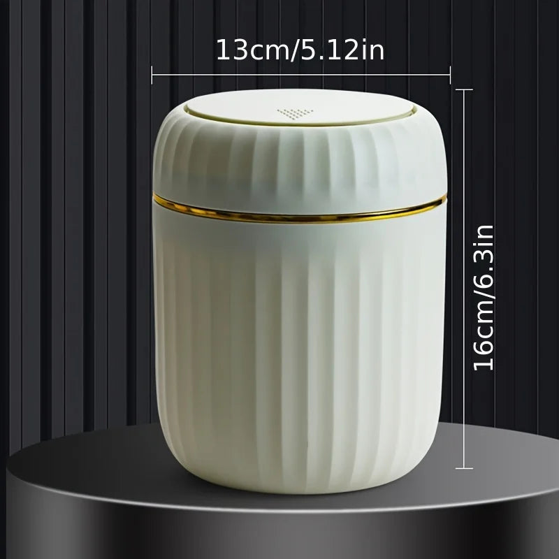 Mini Desktop Trash Can with Lid - Odor-Resistant Plastic Garbage Bin for Office Home - ZOOMNSTORE