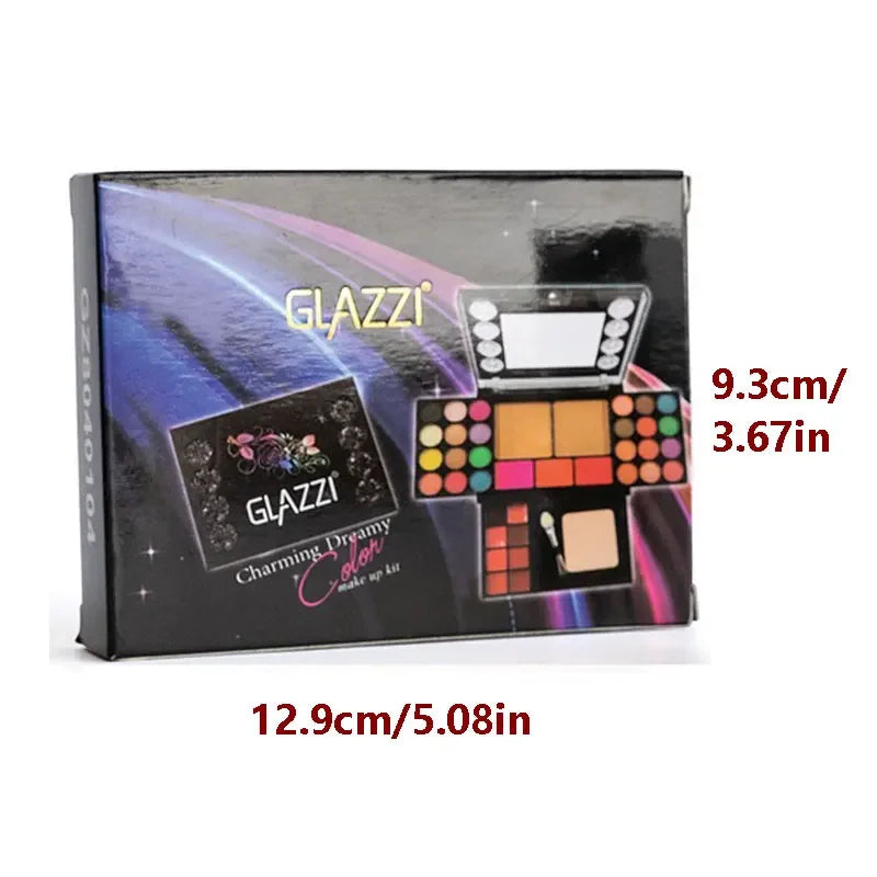 Mini Travel Makeup Palette Kit - 37 Colors Eyeshadow Blush Lipstick Set - ZOOMNSTORE