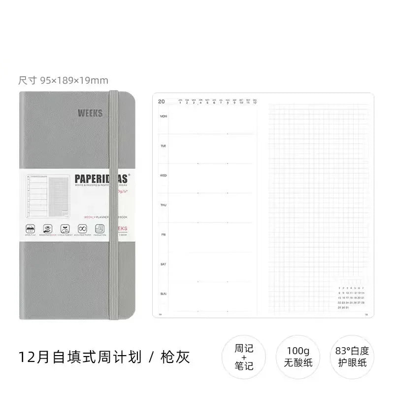 Minimalist Weekly Planner Notebook - Portable Diary for Girls - ZOOMNSTORE