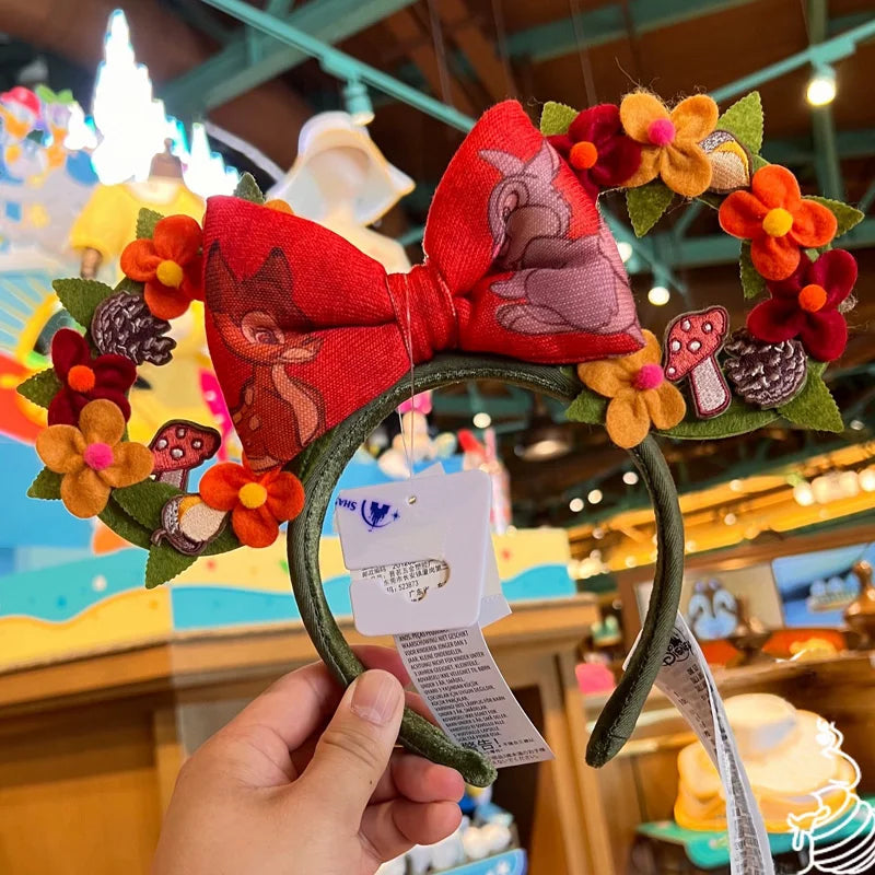 Minnie Mouse Ear Headband - Disney Plush Sequin Accessory for Adults Kids - ZOOMNSTORE
