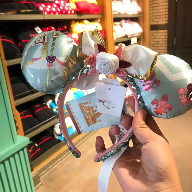 Minnie Mouse Ear Headband - Disney Plush Sequin Accessory for Adults Kids - ZOOMNSTORE