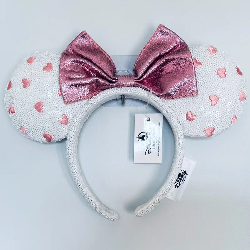 Minnie Mouse Ear Headband - Disney Plush Sequin Accessory for Adults Kids - ZOOMNSTORE