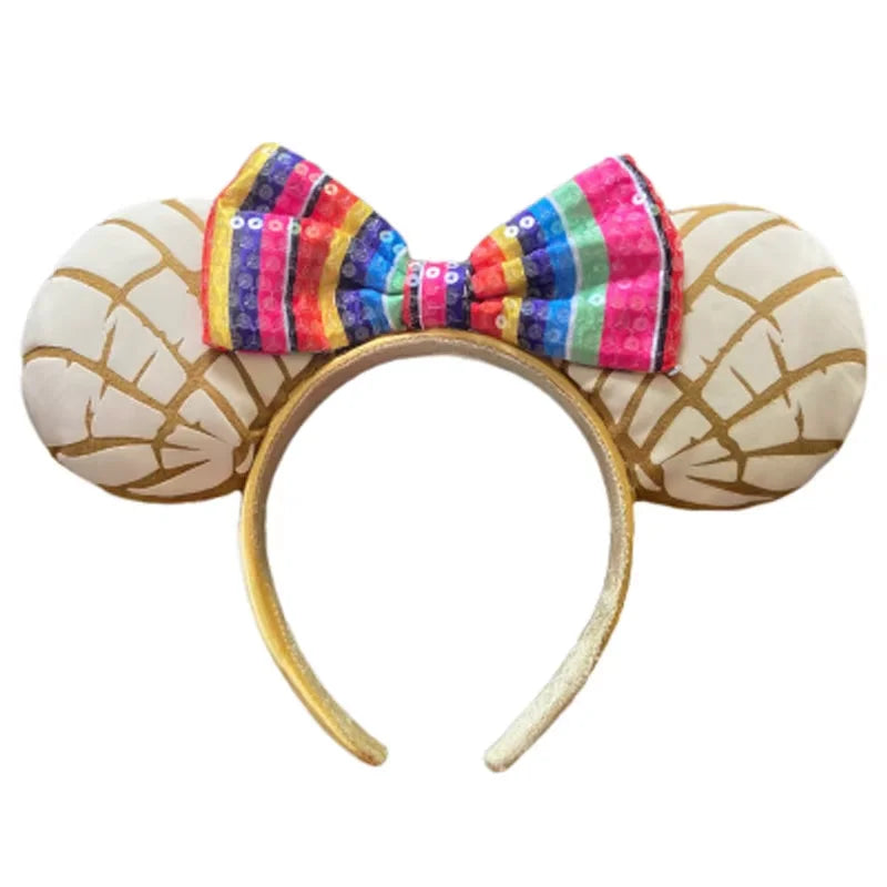 Minnie Mouse Ear Headband - Disney Plush Sequin Accessory for Adults Kids - ZOOMNSTORE