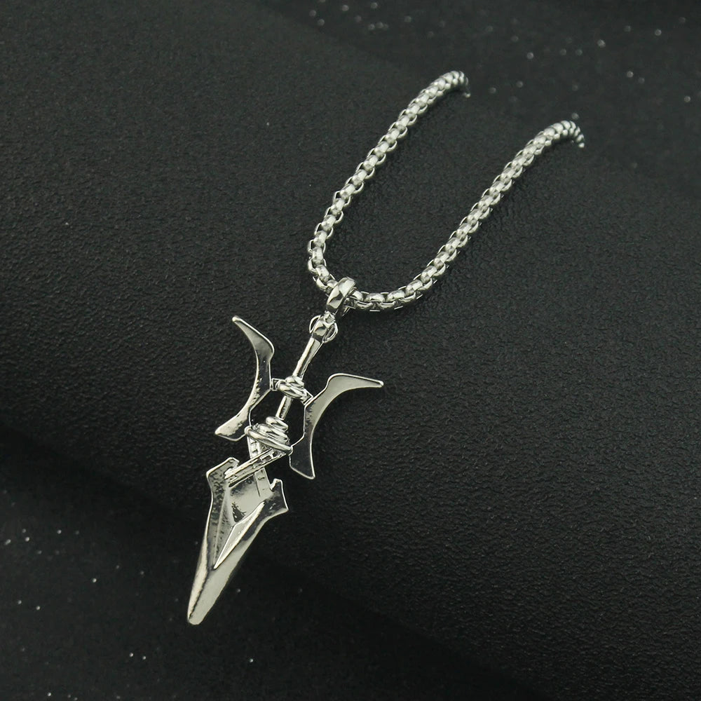 Anime Necklace Misa Amane Cosplay Necklace Halberd Pendant Necklaces Halloween Cosplay Jewelry Gifts - ZOOMNSTORE