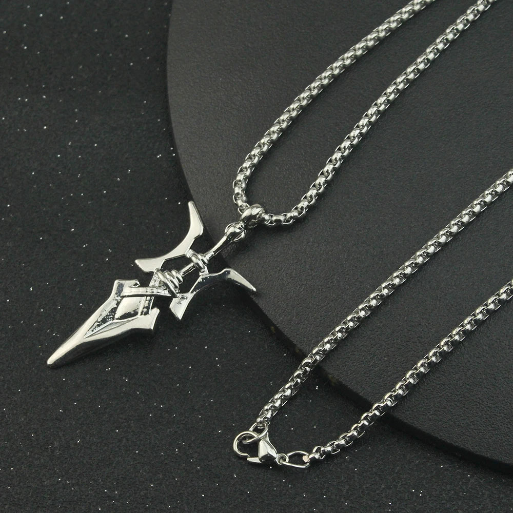 Anime Necklace Misa Amane Cosplay Necklace Halberd Pendant Necklaces Halloween Cosplay Jewelry Gifts - ZOOMNSTORE