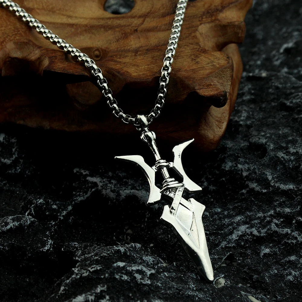 Anime Necklace Misa Amane Cosplay Necklace Halberd Pendant Necklaces Halloween Cosplay Jewelry Gifts - ZOOMNSTORE