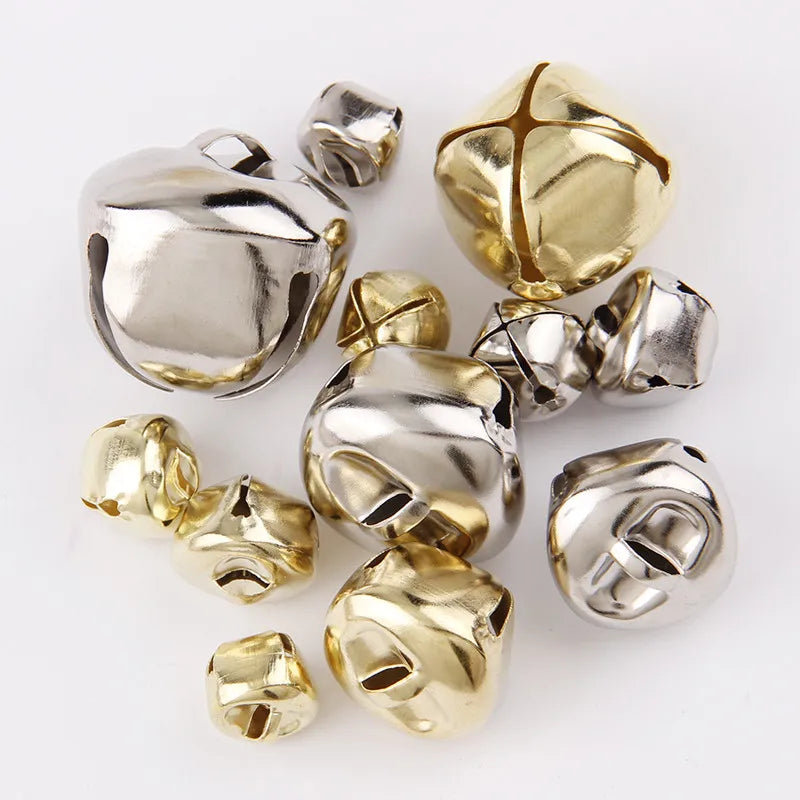 Mix Size Silver Bell Ornaments - 10PC Christmas Tree Decorations DIY Crafts - ZOOMNSTORE