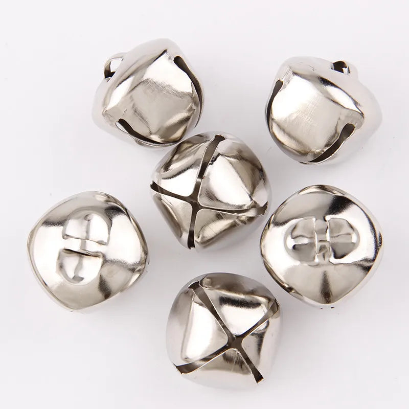 Mix Size Silver Bell Ornaments - 10PC Christmas Tree Decorations DIY Crafts - ZOOMNSTORE