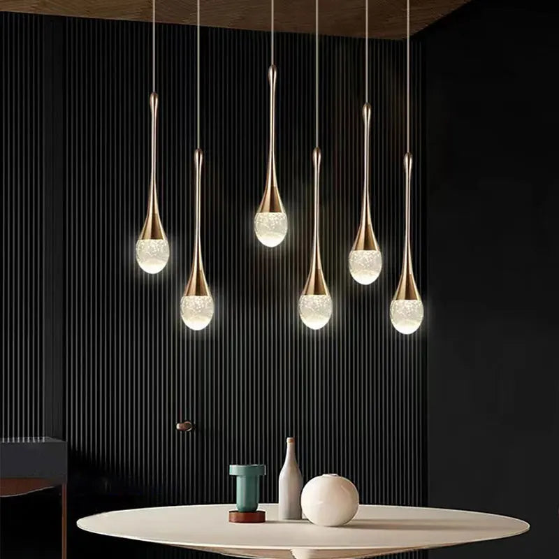 Modern Bubble Crystal Pendant Light - Indoor Hanging Lamp for Kitchen Dining Living Room Bar Cafe Decor - ZOOMNSTORE