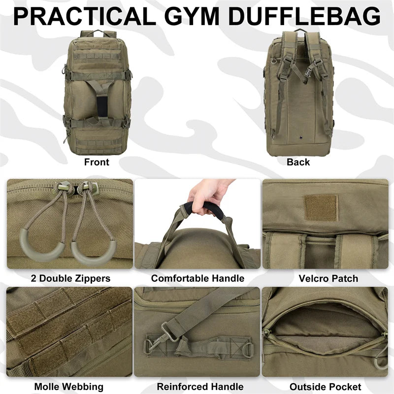 Molle Tactical Backpack - 30L50L80L Outdoor Mountaineering Bag for Hiking Camping - ZOOMNSTORE