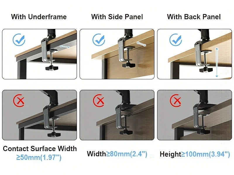 Monitor Mount Bracket - Adjustable Desk Display Bracket for 32 Inch Monitors Up to 20 Lbs - ZOOMNSTORE