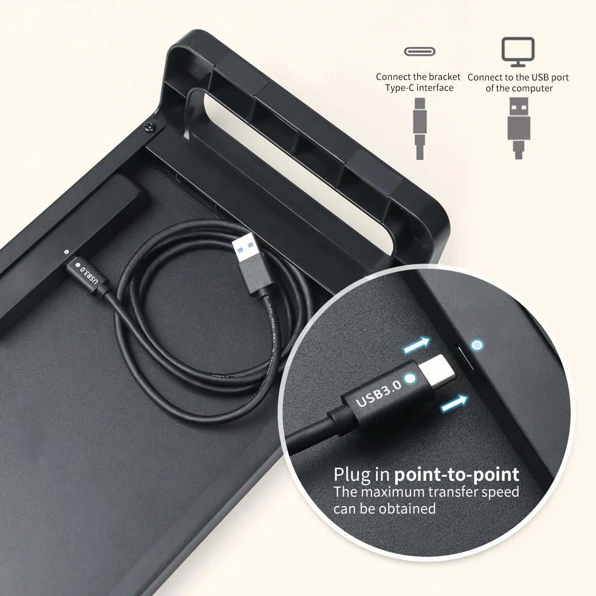 Monitor Stand Riser with USB Hub - Desk Organizer for Keyboard Mouse - ZOOMNSTORE
