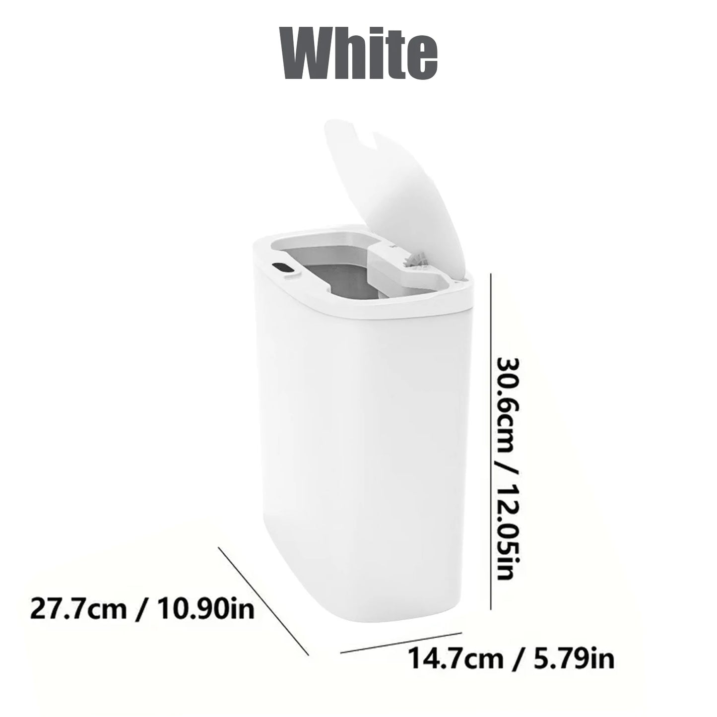 Motion Sensor Trash Can - 13L Automatic Waterproof Bin for Bathroom Kitchen Office Bedroom - ZOOMNSTORE
