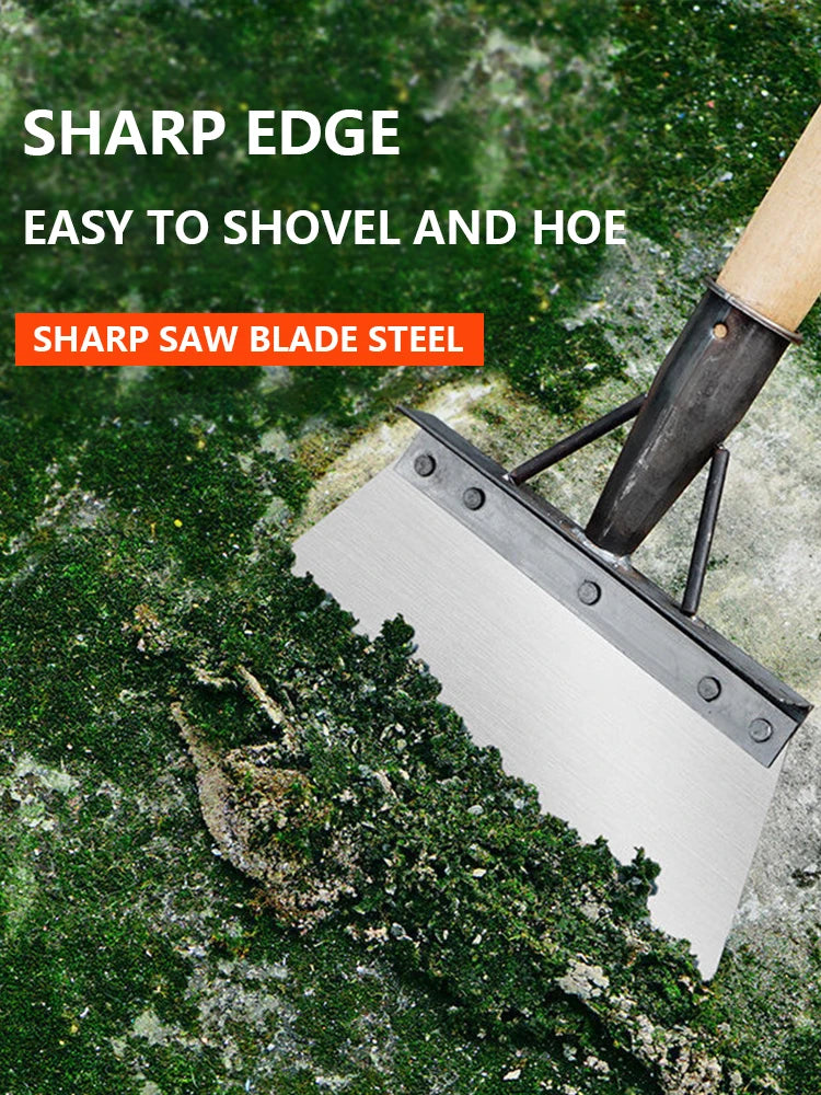Multifunctional Garden Shovel with Saw Blade - Steel Flat Head for Weeding and Moss Removal - ZOOMNSTORE