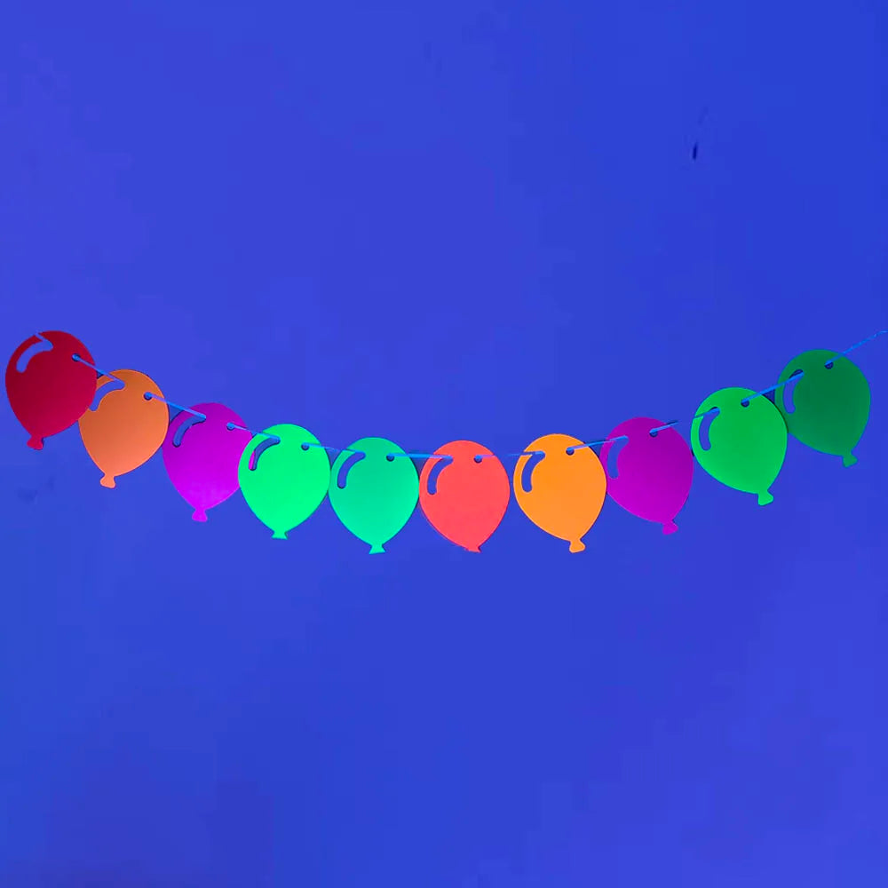 Neon Glow Birthday Party Supplies - Disposable Plates Napkins Cups for Kids - ZOOMNSTORE