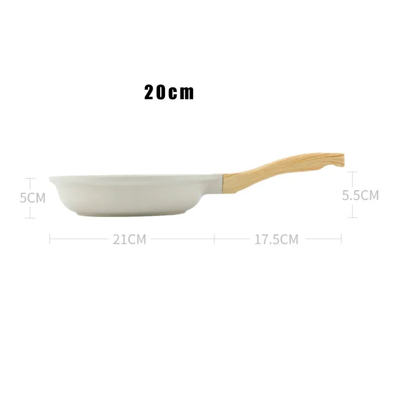 Non-Stick Wok Pan - Ceramic Frying Pan With Medical Stone, Induction Compatible - ZOOMNSTORE
