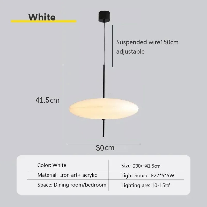 Nordic LED Pendant Light - Flying Saucer Design for Bedroom Living Room Cafe Office - ZOOMNSTORE