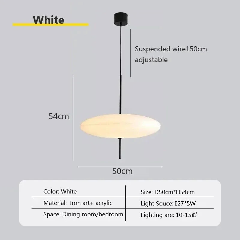 Nordic LED Pendant Light - Flying Saucer Design for Bedroom Living Room Cafe Office - ZOOMNSTORE
