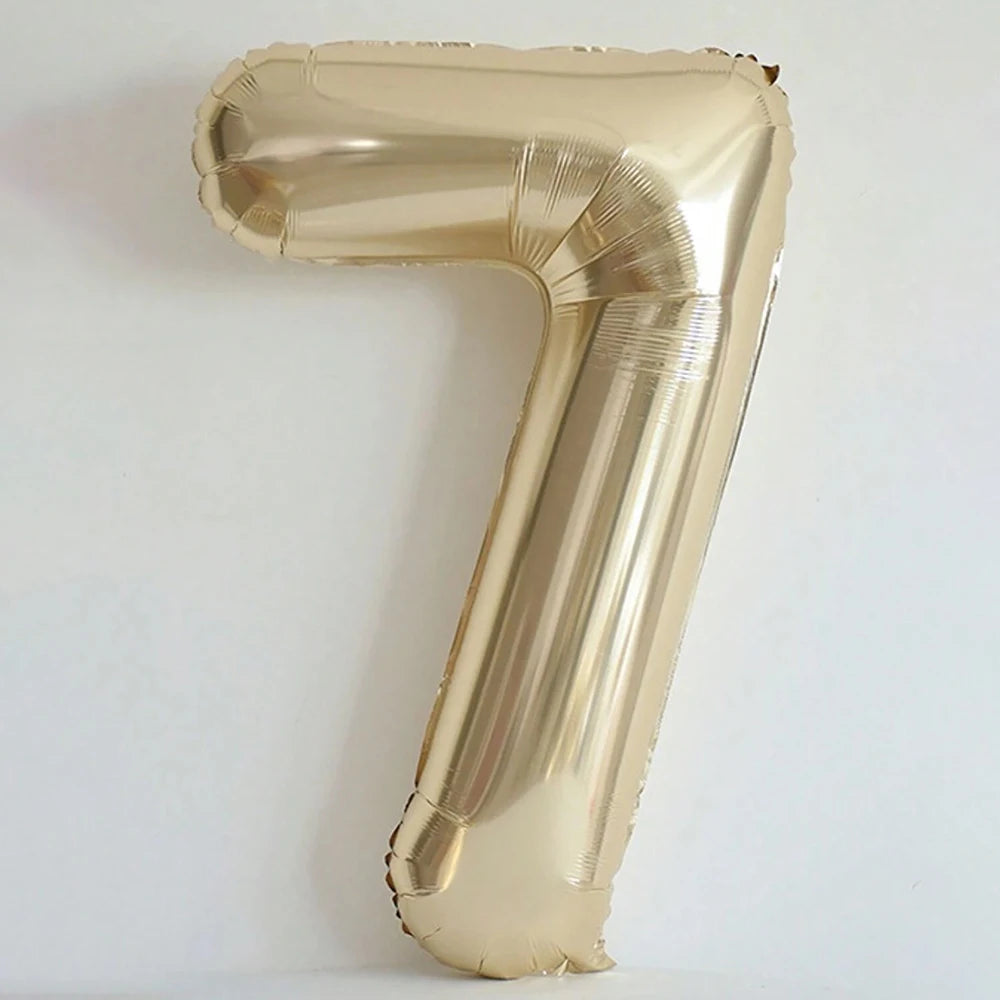 Platinum Colour 40 Helium Number Balloons 0-9 - Birthday Anniversary Graduation Decor - ZOOMNSTORE