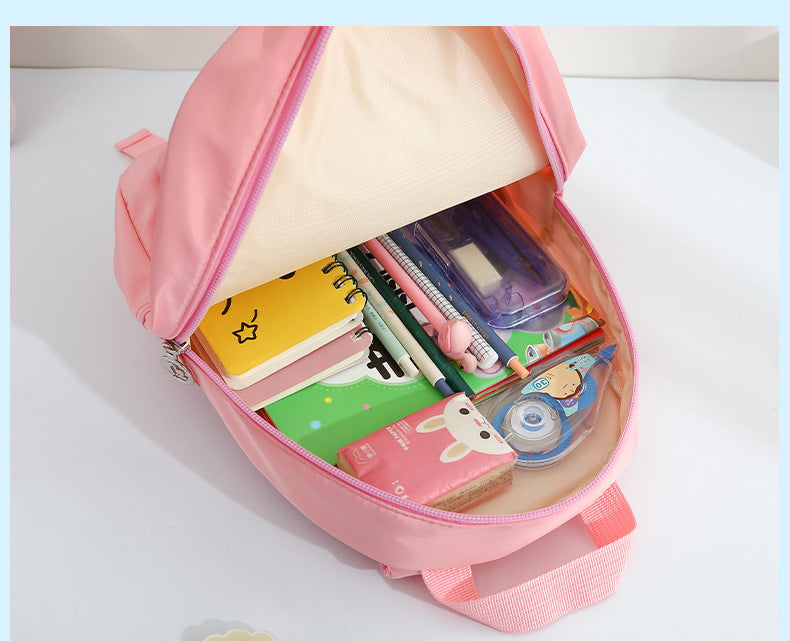 Plush 3D Rabbit Backpack - Cute Cartoon School Bag for Kids - ZOOMNSTORE