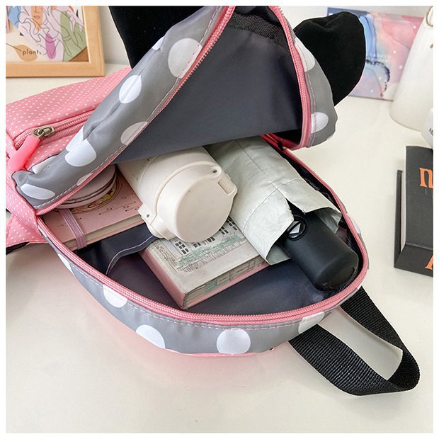 Minnie Mouse Backpack - Kawaii Pink Schoolbag for Kids - ZOOMNSTORE