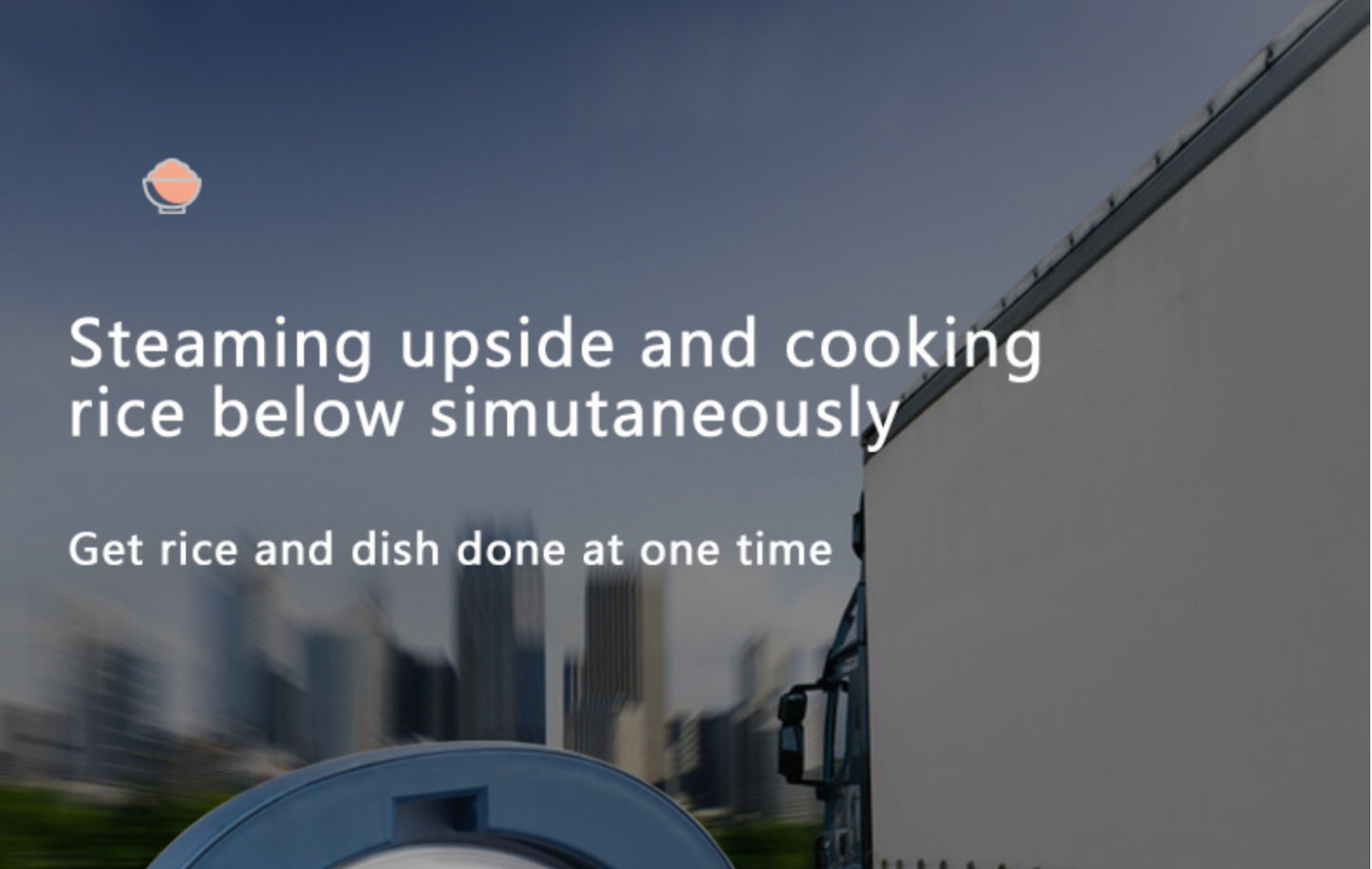 Multi-Voltage Rice Cooker - 2L Car Home Use for Travel 12V 24V 110V 220V
