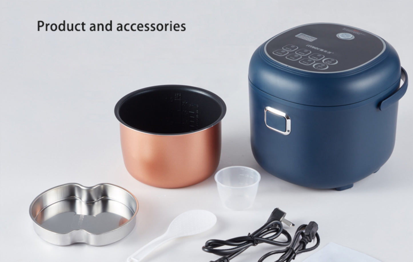 Multi-Voltage Rice Cooker - 2L Car Home Use for Travel 12V 24V 110V 220V
