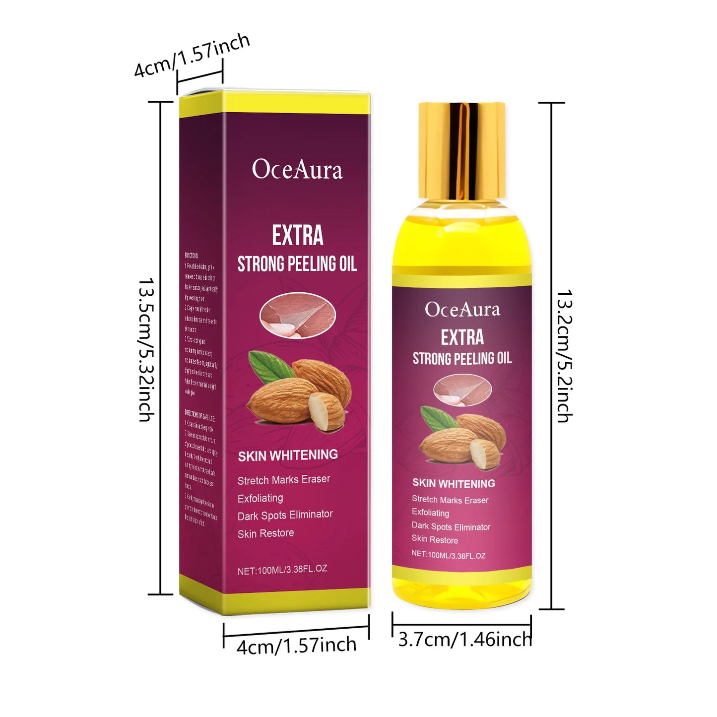 Oceaura Body Exfoliating Oil - Moisturizing Peeling Oil for Dead Skin Dark Spot Removal - ZOOMNSTORE