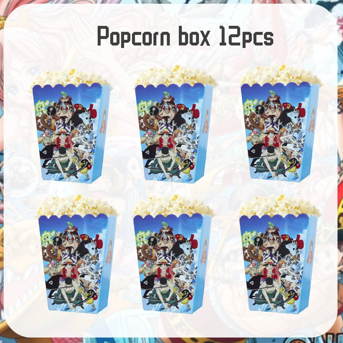 One Piece Birthday Party Set - Luffy Disposable Tableware Candy Box for Kids - ZOOMNSTORE