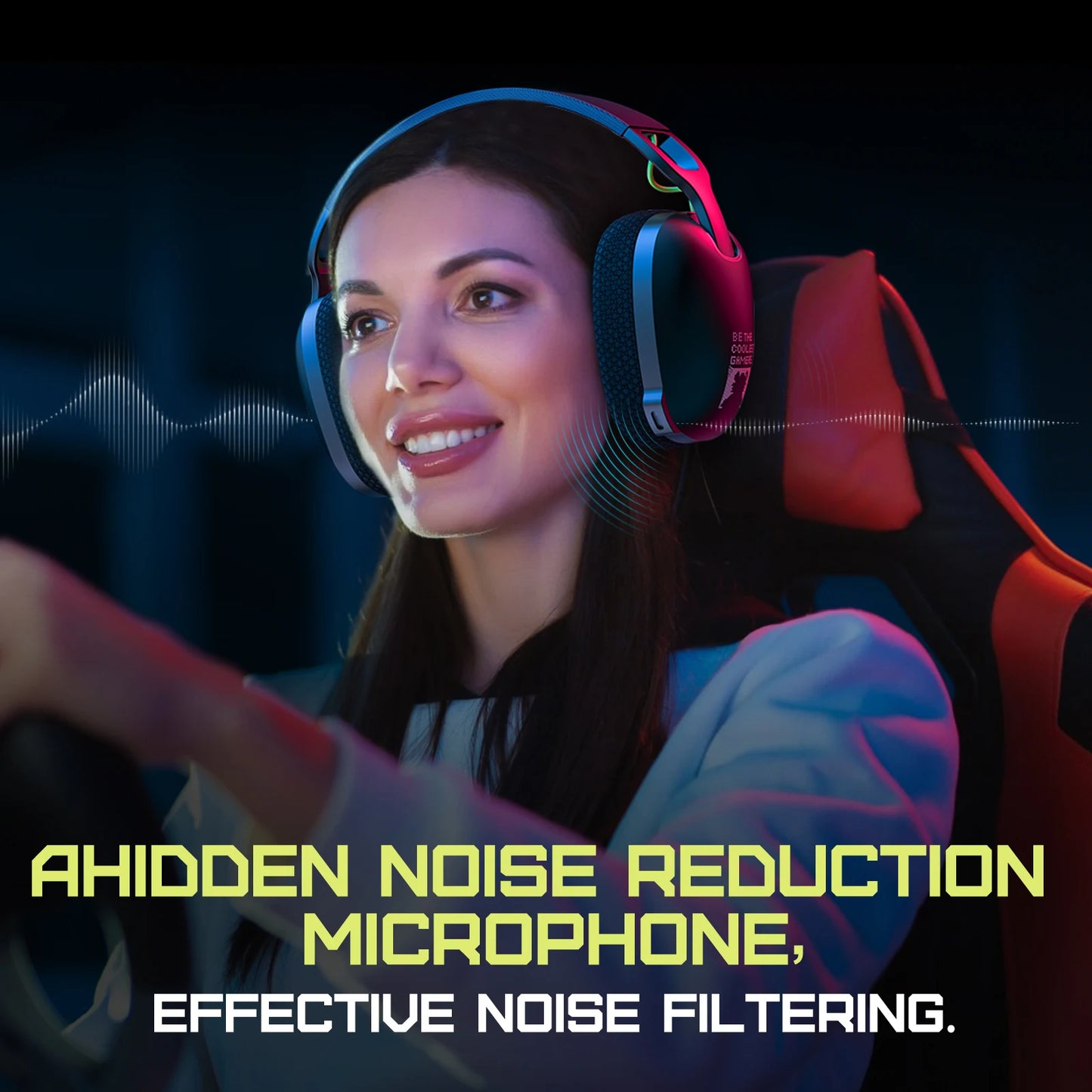 Onikuma B2 Wireless Gaming Headset - Ergonomic 24GHz USB Headphones for PS5PS4PC - ZOOMNSTORE